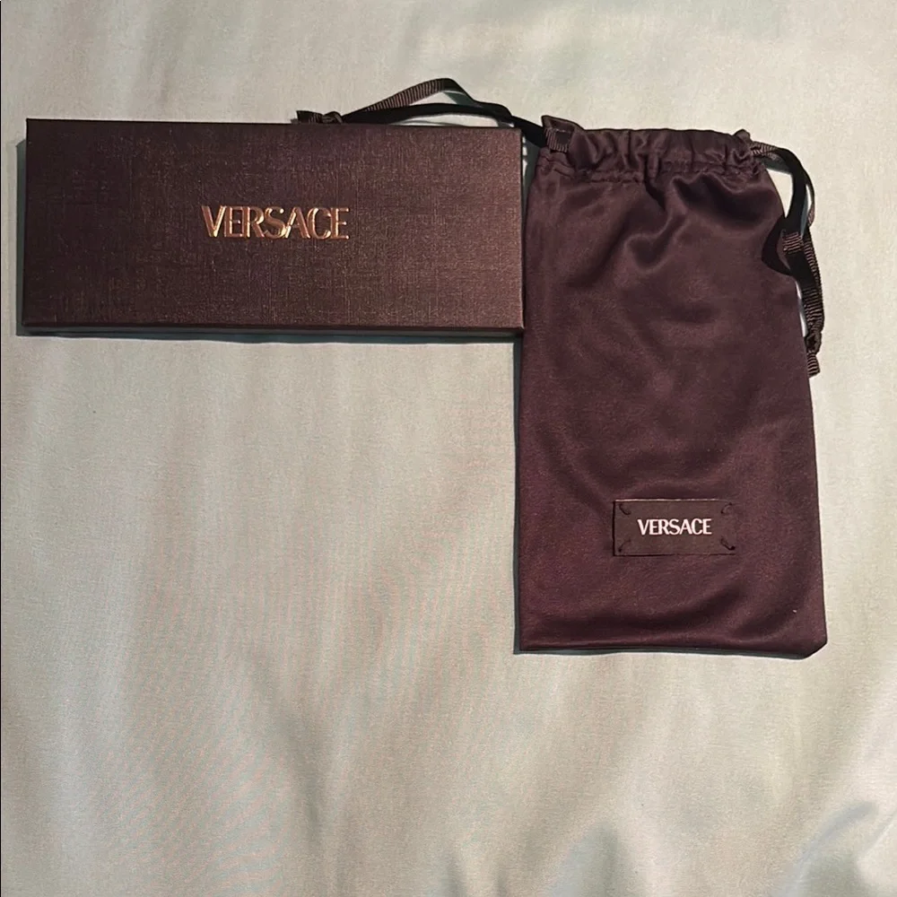 COPY - Versace Black Eyeglass Pouch - Picture 2 of 2